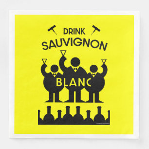 Servilleta De Papel De Cena Bebedor de Vino Sauvignon Blanc