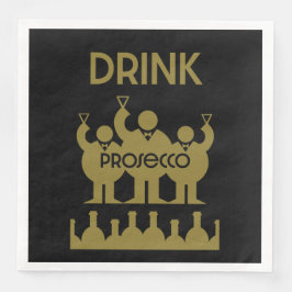 Servilleta De Papel De Cena Bebedores de vino Prosecco