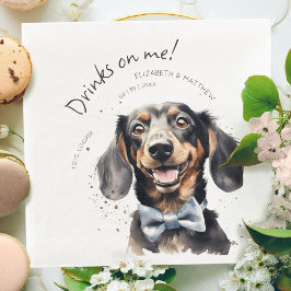 Servilleta De Papel De Cena Bebidas a mi Dachshund Acuarela Divertido Perro Ma