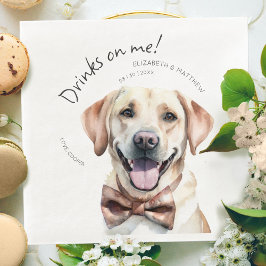 Servilleta De Papel De Cena Bebidas en mí Labrador Acuarela Diversión Perro Ma