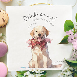 Servilleta De Papel De Cena Bebidas en mí Labrador Acuarela Divertido Perro Ma
