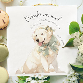 Servilleta De Papel De Cena Bebidas en mí Labrador Acuarela Divertido Perro Ma