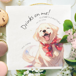 Servilleta De Papel De Cena Bebidas en mí Labrador Acuarela Divertido Perro Ma