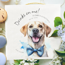 Servilleta De Papel De Cena Bebidas en mí Labrador Acuarela Divertido Perro Ma