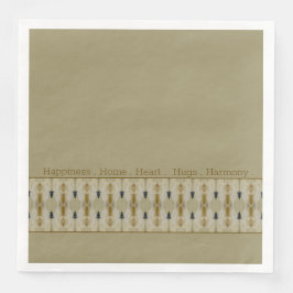 Servilleta De Papel De Cena Beige Con Acento De Patrón