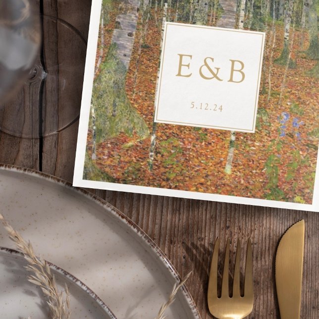 Servilleta De Papel De Cena Bella Artes Gustav Klimt Boda de Naturaleza Forest (Subido por el creador)