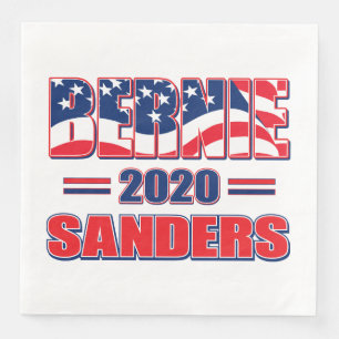 Servilleta De Papel De Cena Bernie Sanders para presidente en 2020