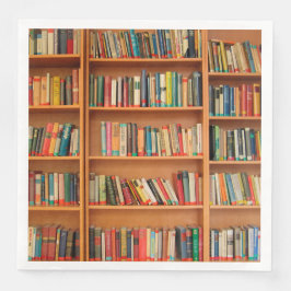 Servilleta De Papel De Cena Biblioteca de libros Librería Lectura de Bookworm