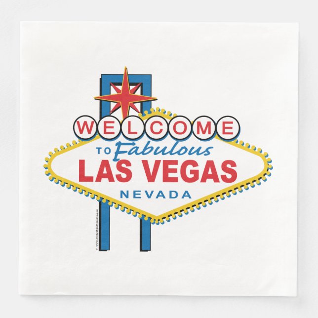 Servilleta De Papel De Cena Bienvenidos A Las Vegas (Anverso)