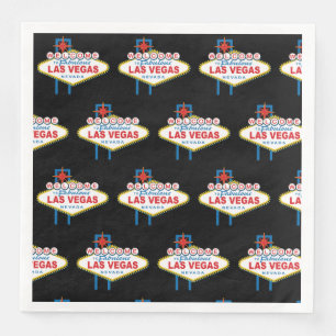 Servilleta De Papel De Cena Bienvenidos al Rótulo Las Vegas