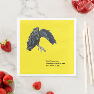 Servilleta De Papel De Cena Black Crow & Haiku