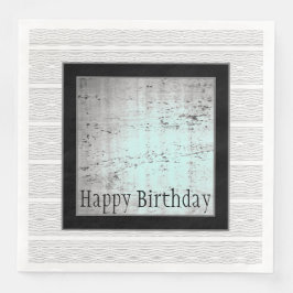 Servilleta De Papel De Cena Blanco Negro Moderno Y Gris