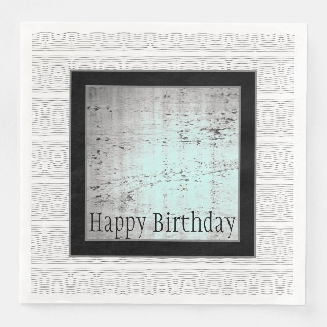 Servilleta De Papel De Cena Blanco Negro Moderno Y Gris (Anverso)