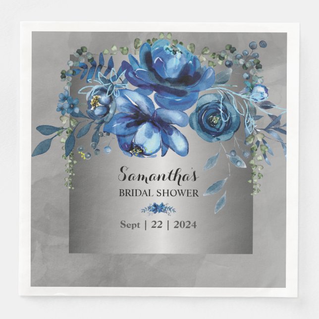 Servilleta De Papel De Cena Blooms Eternal: Napkins Bodas (Anverso)