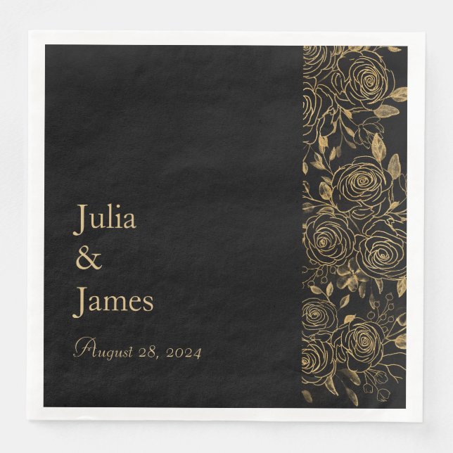 Servilleta De Papel De Cena Blooms GILDED (Anverso)