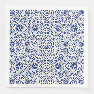 Servilleta De Papel De Cena Blue Talavera Tile Español Style Fiesta