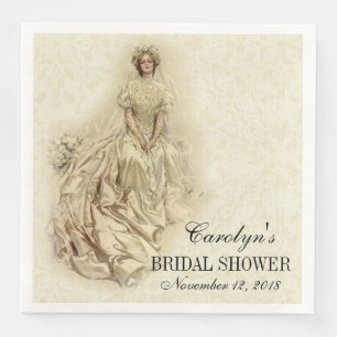 Servilleta De Papel De Cena Boda Bride Shower Vintage Lace tradicional