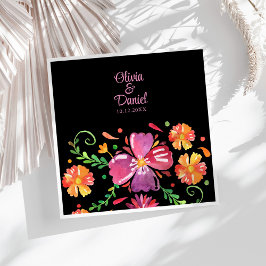 Servilleta De Papel De Cena Boda Colorida Fiesta Floral Mexicana