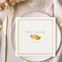 Boda de Iniciales Dobles Corazones Elegantes