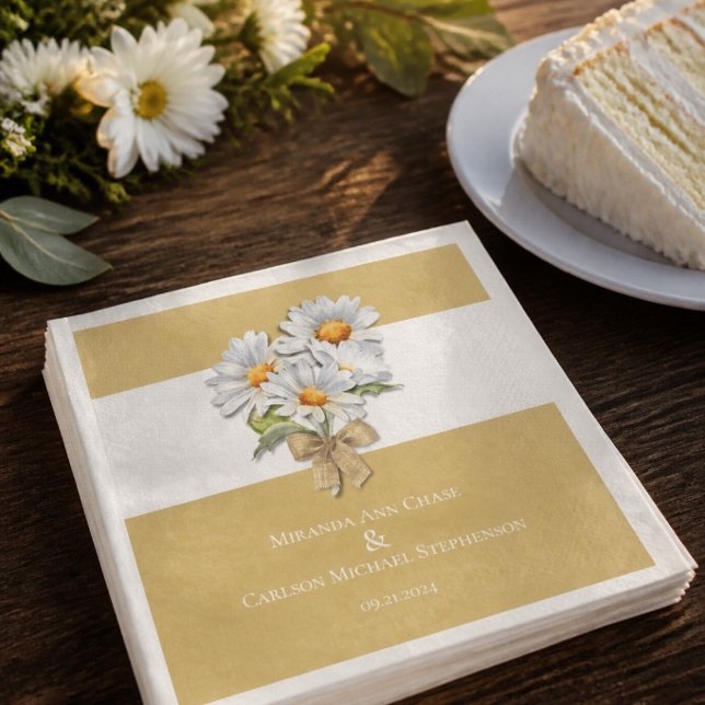 Servilleta De Papel De Cena Boda de margaritas felices (Subido por el creador)