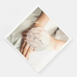 Servilleta De Papel De Cena Boda editable del anillo de diamantes de novia