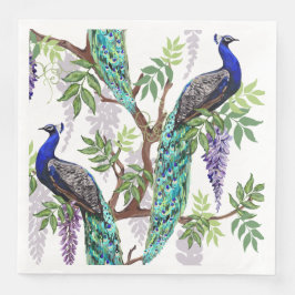Servilleta De Papel De Cena Boda Peacock