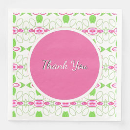 Servilleta De Papel De Cena Boda Rosa Y Blanco