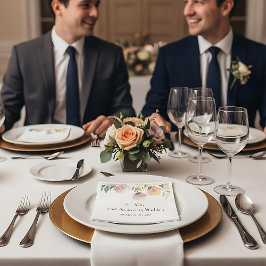 Servilleta De Papel De Cena Boho Boda Napkin Vintage floral Bouquet