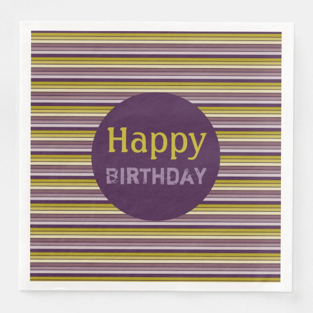 Servilleta De Papel De Cena Bonito Banda Negrita (Anverso)