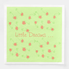 Servilleta De Papel De Cena Bonito Delicate Artsy Floral