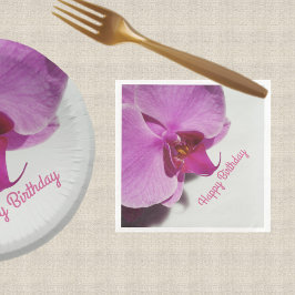 Servilleta De Papel De Cena Bonito Orquídea Rosa Blossom Personalizable Floral