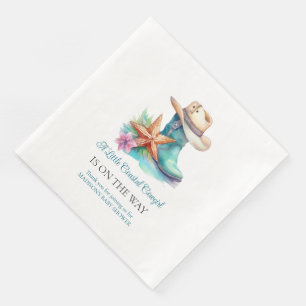 Servilleta De Papel De Cena Boots de gallina de la costa y mariscos