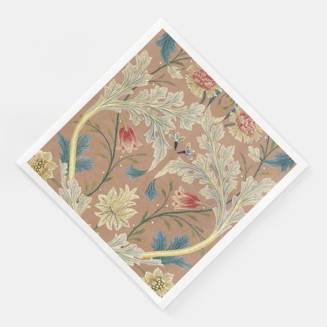 Servilleta De Papel De Cena Bordería floral de William Morris 1875 (Esquina)