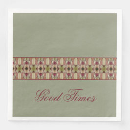 Servilleta De Papel De Cena Borgoña verde y beige