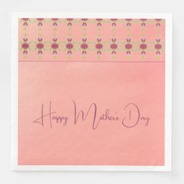 Servilleta De Papel De Cena Borgoña Y Rosa