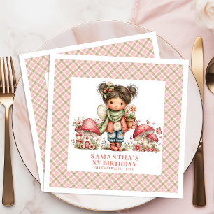 Servilleta De Papel De Cena Bosque Encantado Hada Celebración Mágica de Cumple