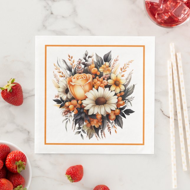 Servilleta De Papel De Cena Bouquet florido (In situ)