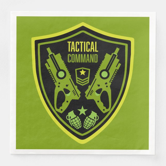 Servilleta De Papel De Cena Boys Toy Dart Gun Battle (Anverso)