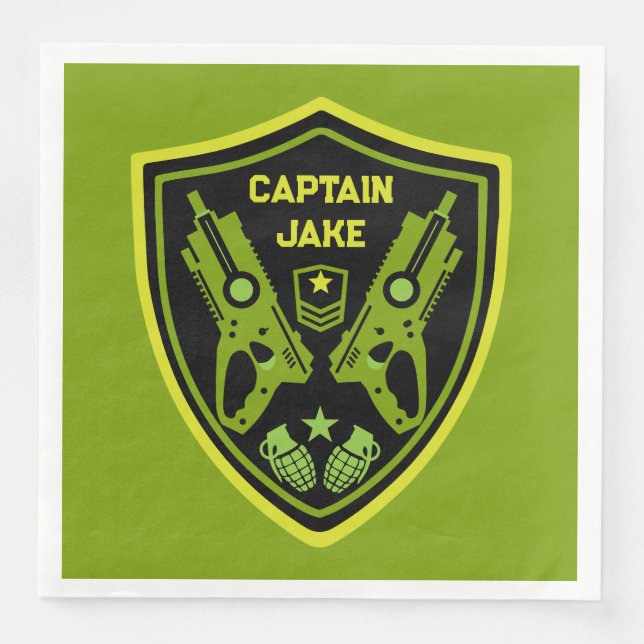 Servilleta De Papel De Cena Boys Toy Dart Gun Battle (Anverso)