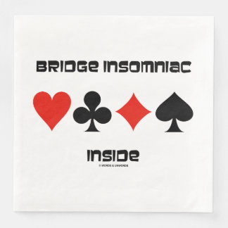 Servilleta De Papel De Cena Bridge Insomniac Inside Four Card Se Suma Al Humor