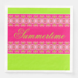 Servilleta De Papel De Cena Brillante y Bonito Verano Grande