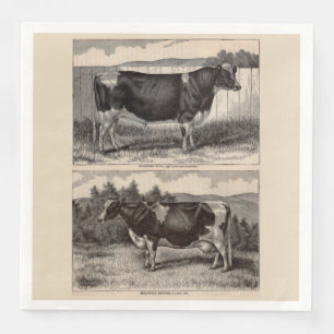 Servilleta De Papel De Cena Bull Holstein del siglo XIX