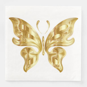 SERVILLETA DE PAPEL DE CENA BUTTERFLY DE GOLDEN