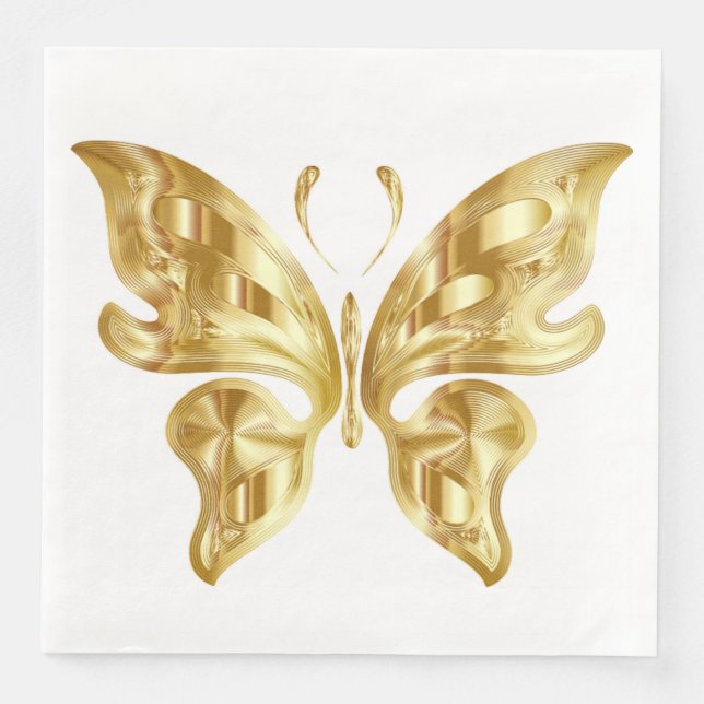 SERVILLETA DE PAPEL DE CENA BUTTERFLY DE GOLDEN (Anverso)
