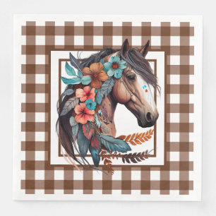 Servilleta De Papel De Cena Caballo de campo
