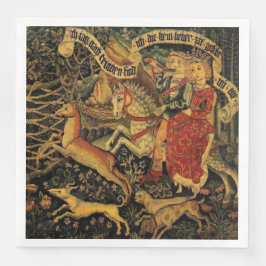 Servilleta De Papel De Cena Cacería de amor al renacimiento medieval alemán vi