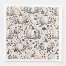 Servilleta De Papel De Cena Calabaza de marfil Chic Vintage Floral Chinoiserie