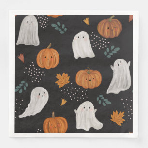 Servilleta De Papel De Cena Calabazas de la fiesta de Halloween - Fantasma, ca