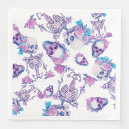 Servilleta De Papel De Cena Calaveras Pastelloween