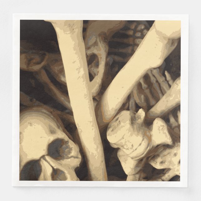 Servilleta De Papel De Cena Calderón de huesos. (Anverso)